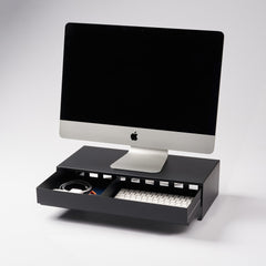 Monitor Stand With Drawer - Steel