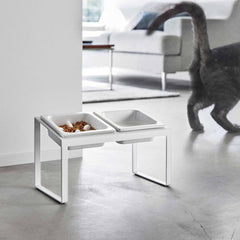 Slow Feeder Pet Bowl - Steel + Ceramic