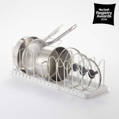 Adjustable Pot Lid Organizer - Steel