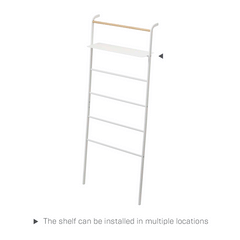Leaning Storage Ladder With Shelf (63" H) - Steel