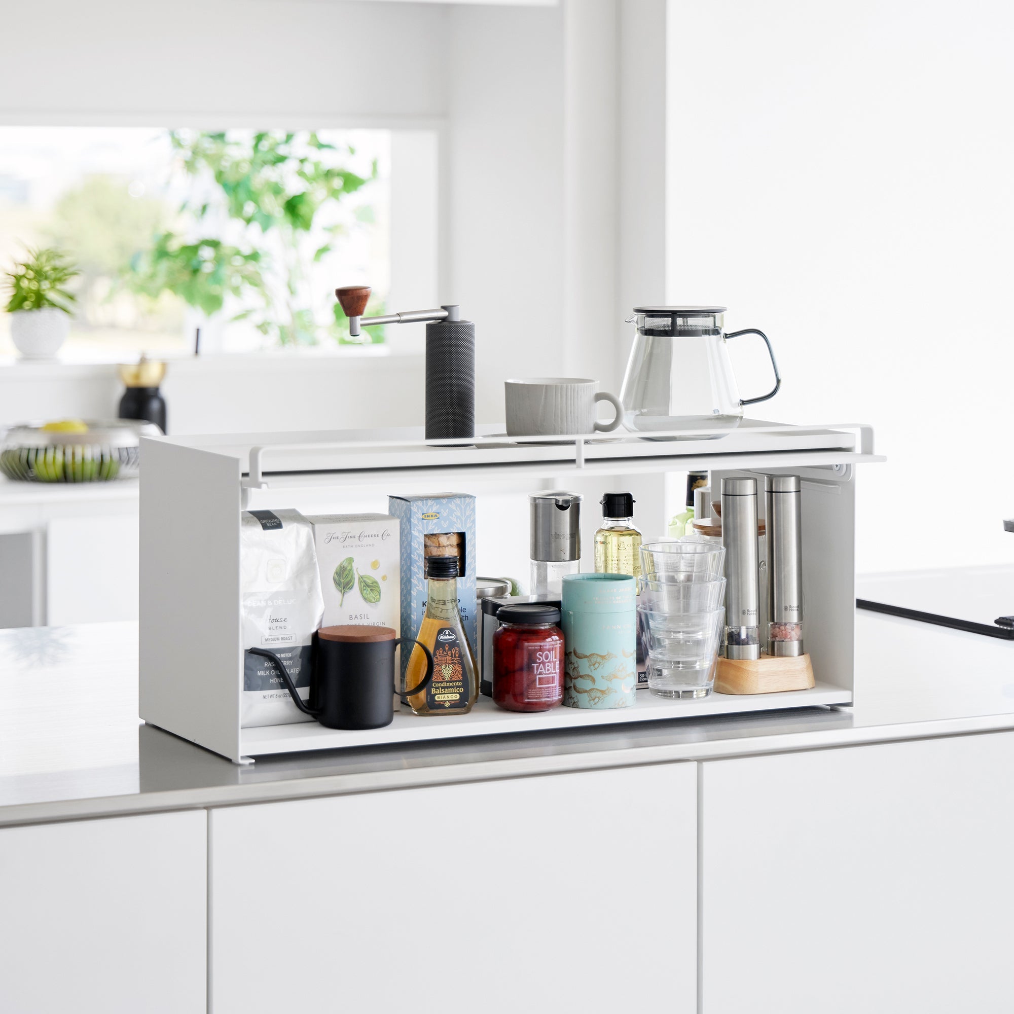 Open-Back Countertop Storage Rack - Steel