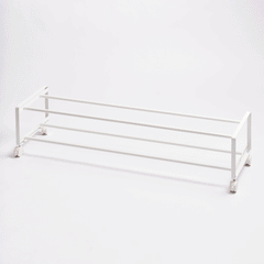 Two-Tier Rolling Shoe Rack (" H)  - Steel