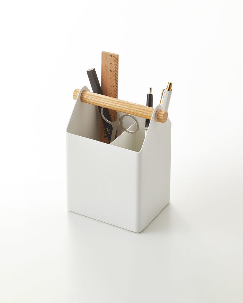 Pen + Desk Organizer - Small - Steel + Wood