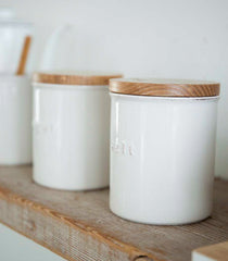 Ceramic Coffee and Sugar Canisters Set of 2
