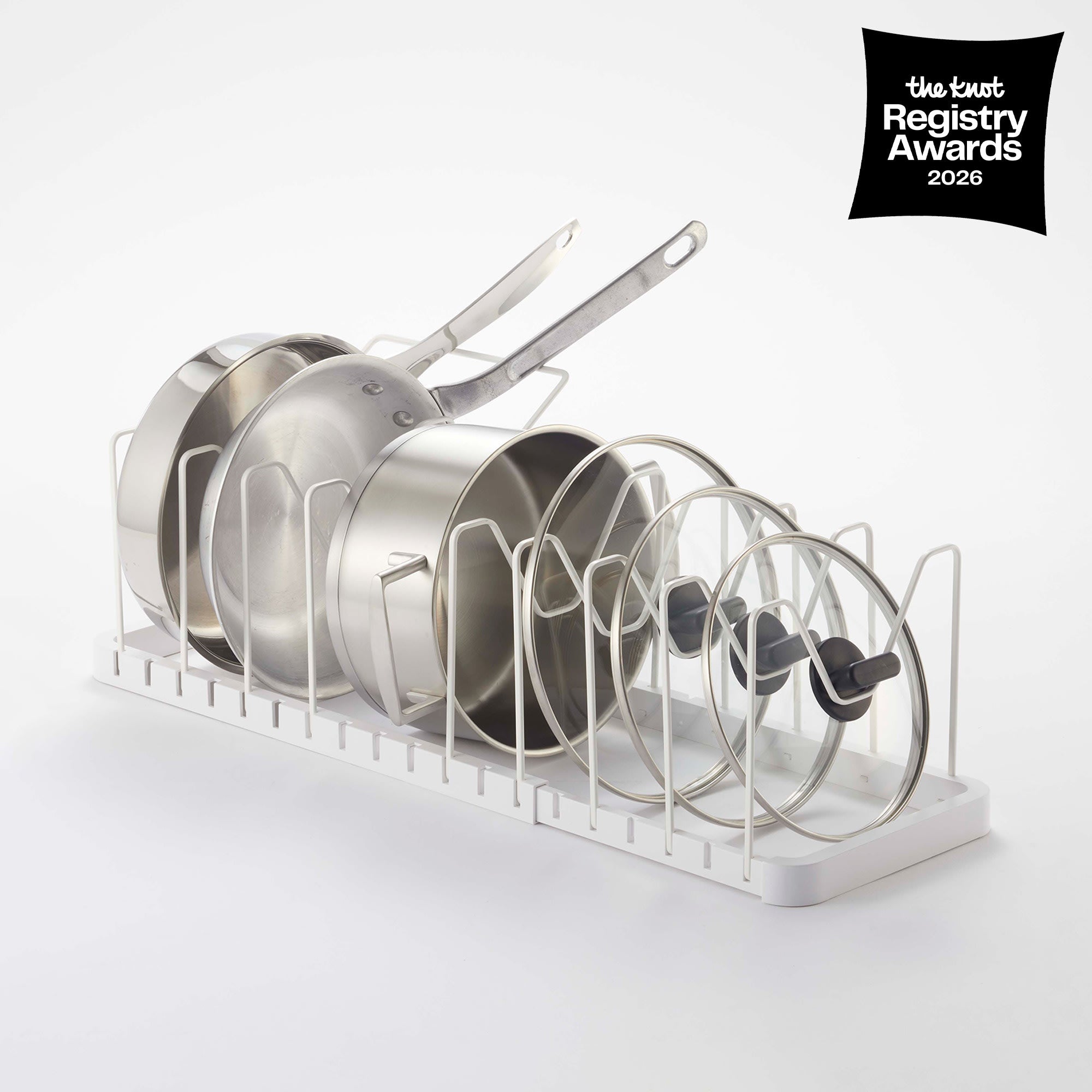 Adjustable Pot Lid Organizer - Steel
