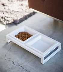 Pet Food Bowl - Steel + Ceramic