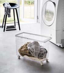Rolling Wire Basket (14.8" H)  - Steel