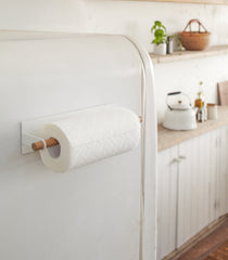 Magnetic Paper Towel Hanger - Steel + Wood